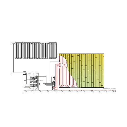 Solar floor heating system